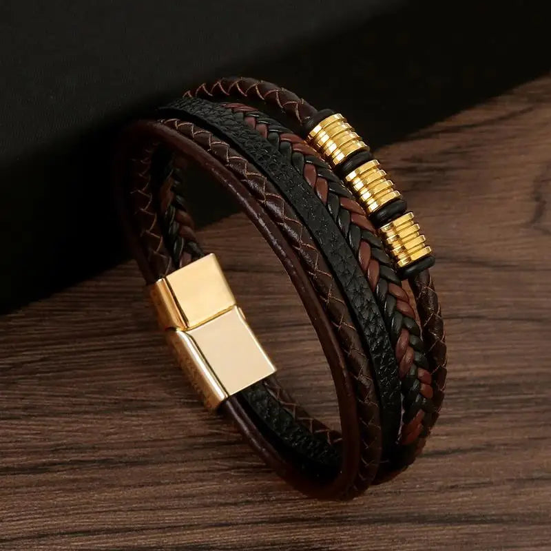Bracelet en cuir classique pour homme