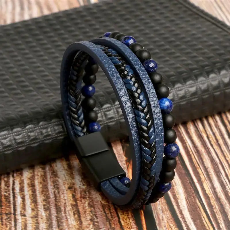 Bracelet en cuir classique pour homme