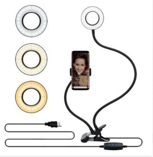 Anneau lumineux LED pour selfie en direct
