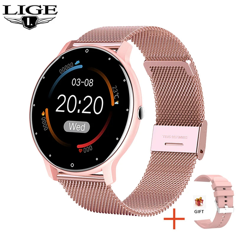 LIGE 2025 Smartwatch für Damen, Voll-Touchscreen