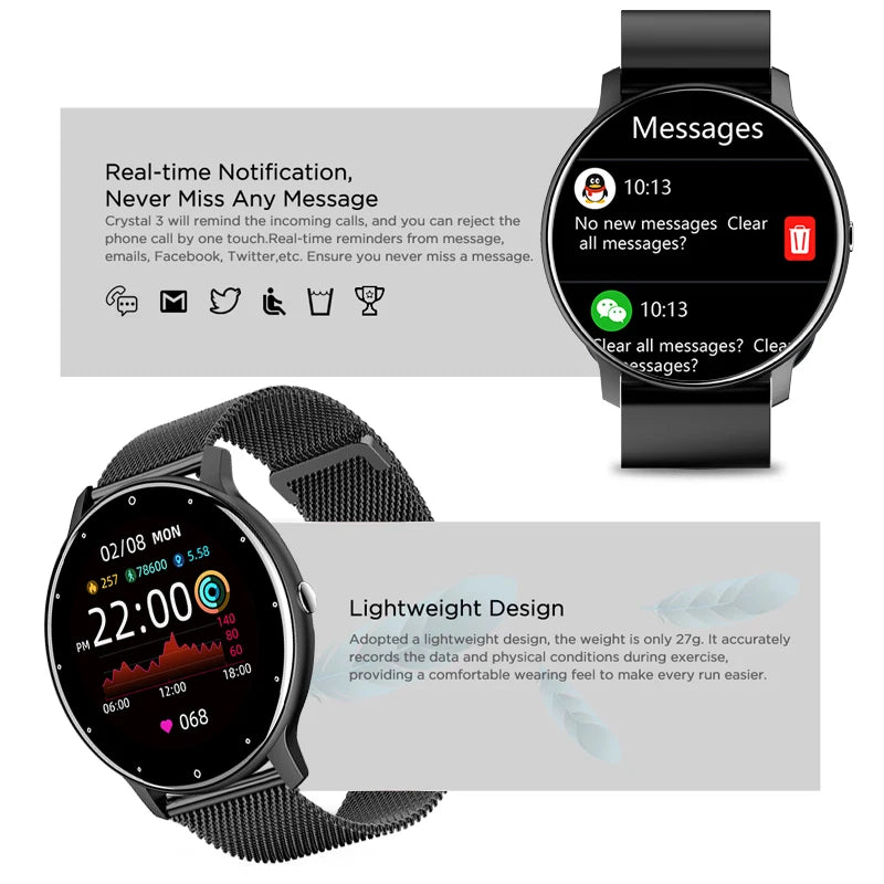 LIGE 2025 Smartwatch für Damen, Voll-Touchscreen