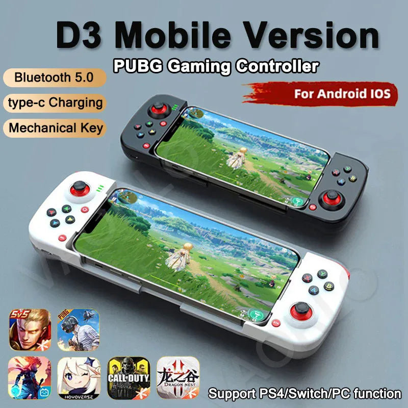 Manette de jeu extensible sans fil BT 5.0 pour téléphone portable Android iOS