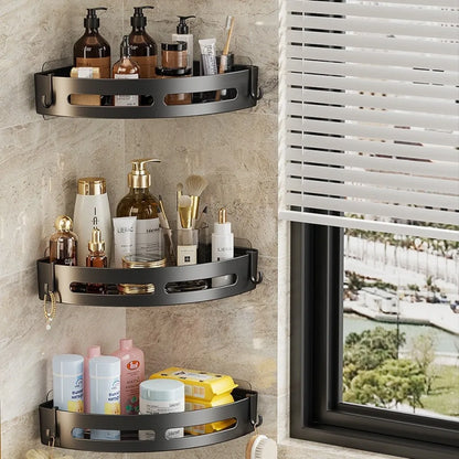 3/2/1 PCS Pas de perforation requise Porte-shampoing de salle de bain Étagères de douche Étagère de rangement Porte-serviettes Étagères pour salle de bain