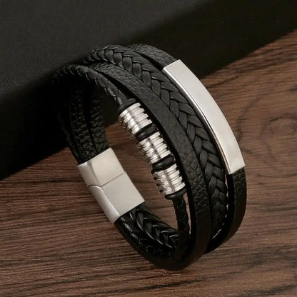 Bracelet en cuir classique pour homme