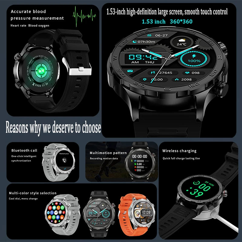 2025 New Bluetooth Call Smart Watch Men