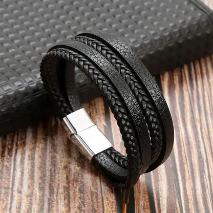 Bracelet en cuir classique pour homme
