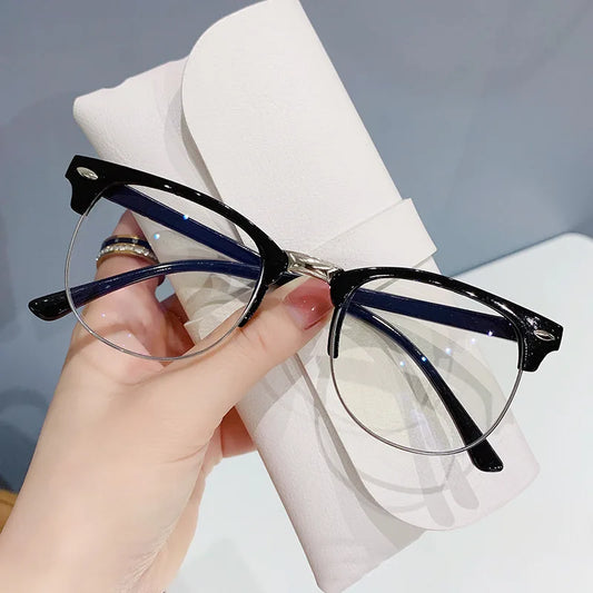 Lunettes ultralégères rétro à monture transparente
