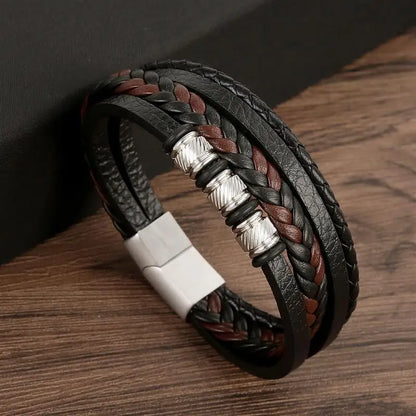 Bracelet en cuir classique pour homme