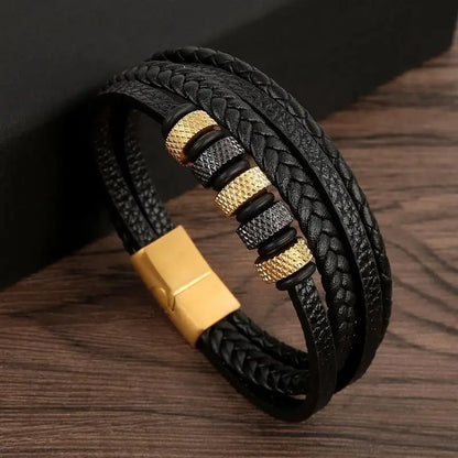 Bracelet en cuir classique pour homme