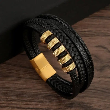Bracelet en cuir classique pour homme
