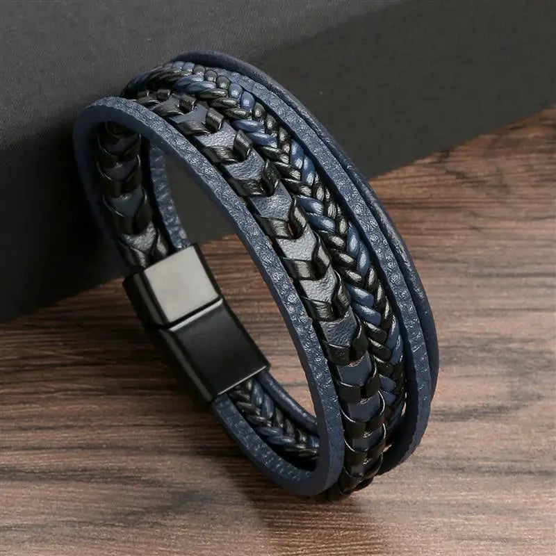 Bracelet en cuir classique pour homme