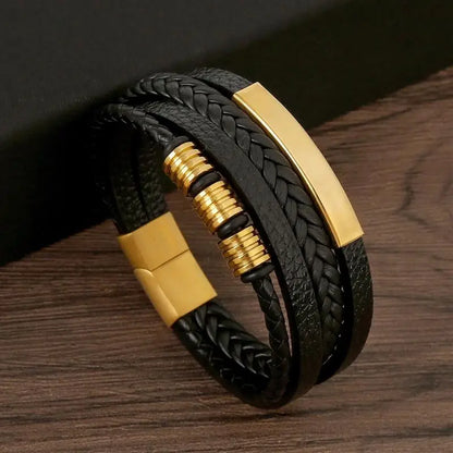 Bracelet en cuir classique pour homme