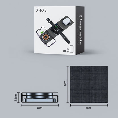Chargeur sans fil magnétique pliable 3 en 1