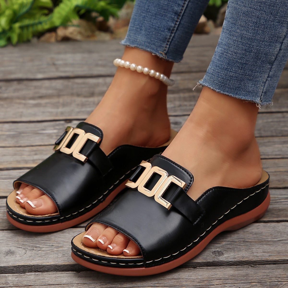 Outdoor Thick Bottom Roman Shoes For Women